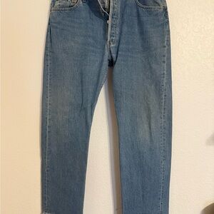 Levi's Blue‎ Straight Jeans Classic Style 501 button fly 38x30